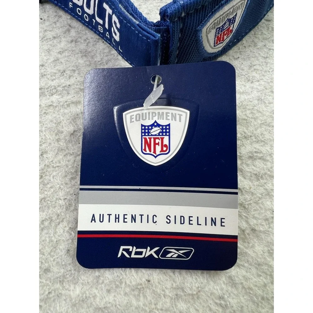 Indianapolis Colts Hat Visor Strap Back Mens One‎ Size NFL Authentic Sideline